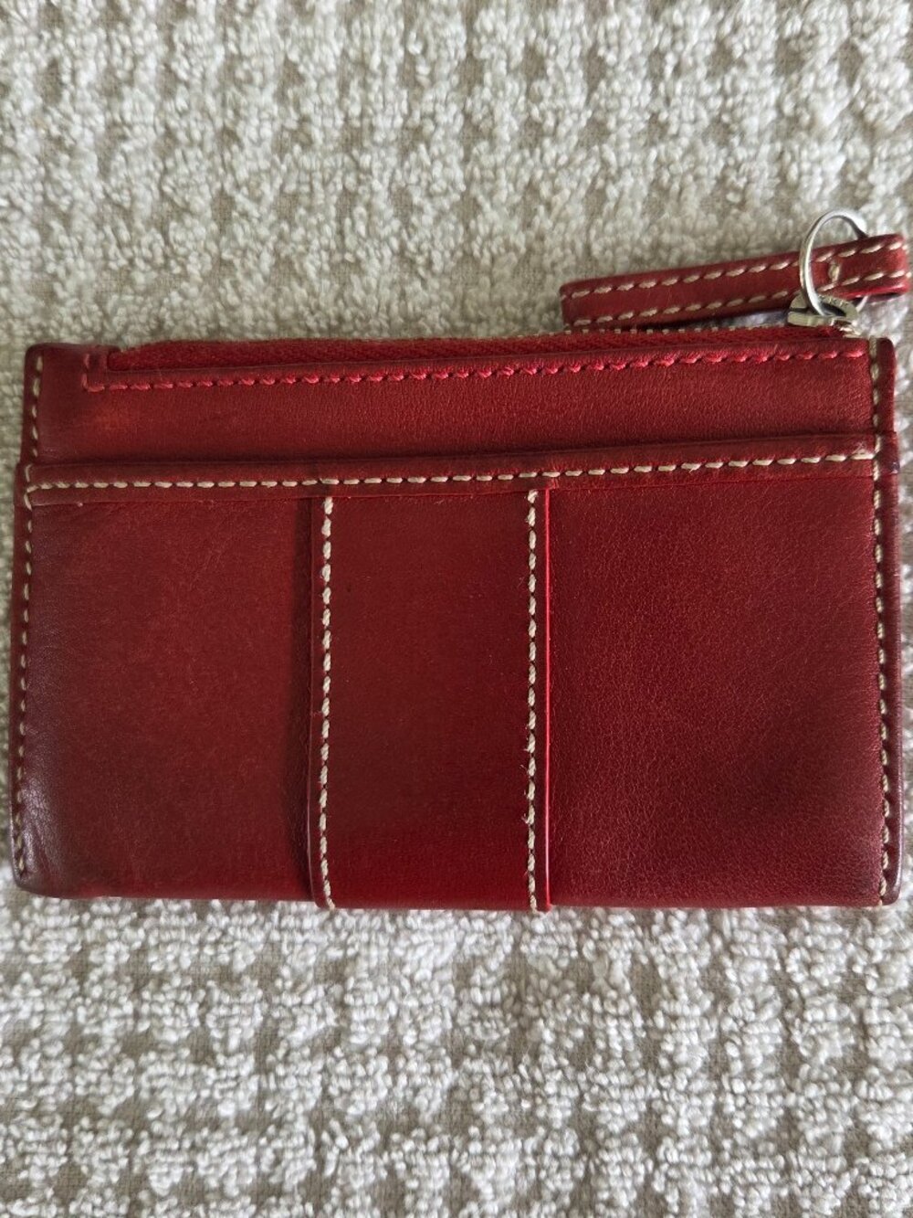 Coach Vintage Red Leather Mini Skinny I.D. Credit Card Coin Key Case - Picture 4 of 7